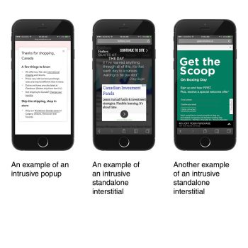 Intrusive Interstitials that will be punished by Google